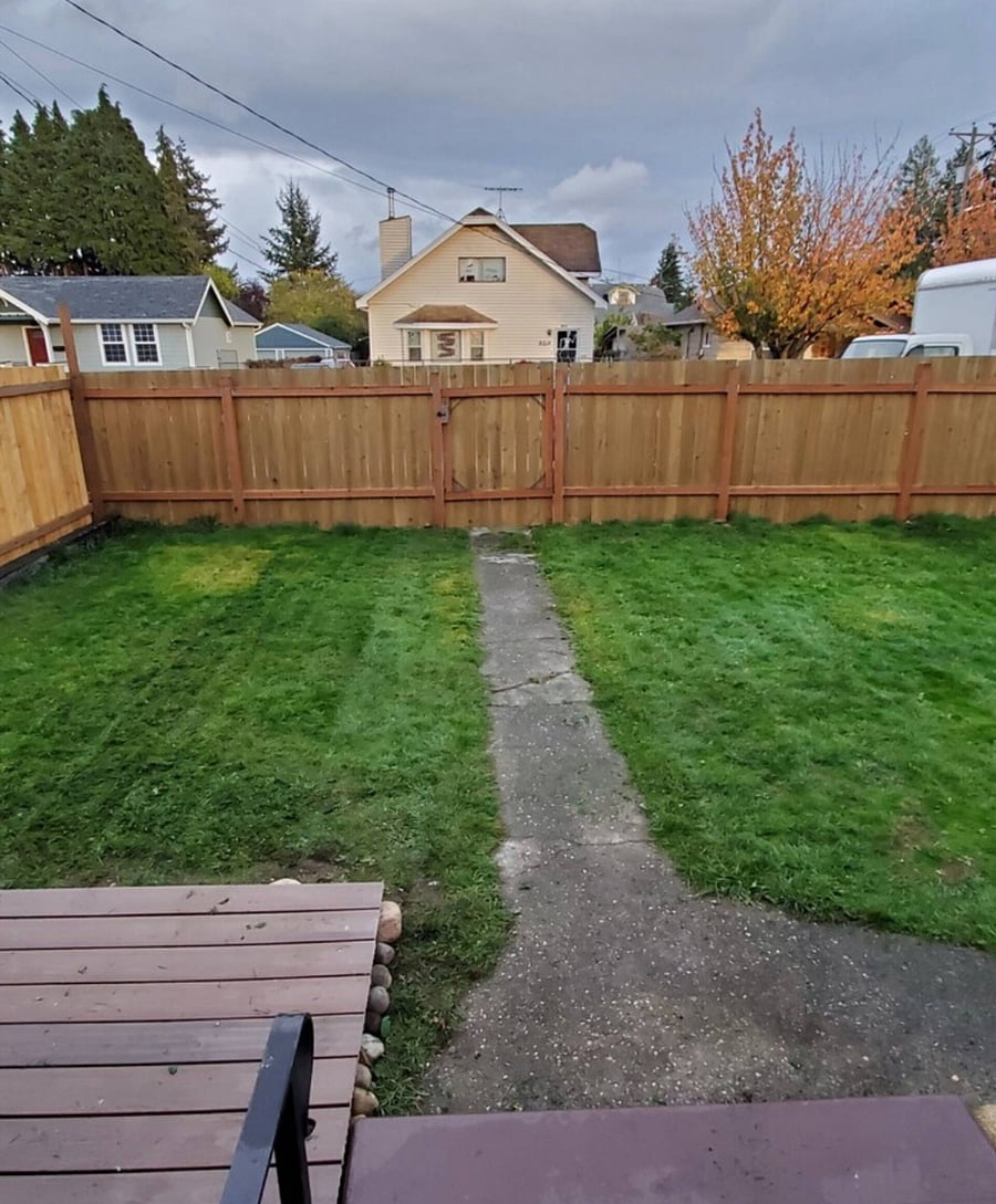 Fully fenced yard