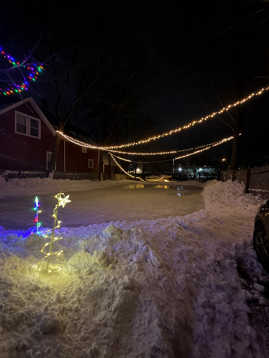 We had a skating rink over the winter:) in the summer this is just lawn.