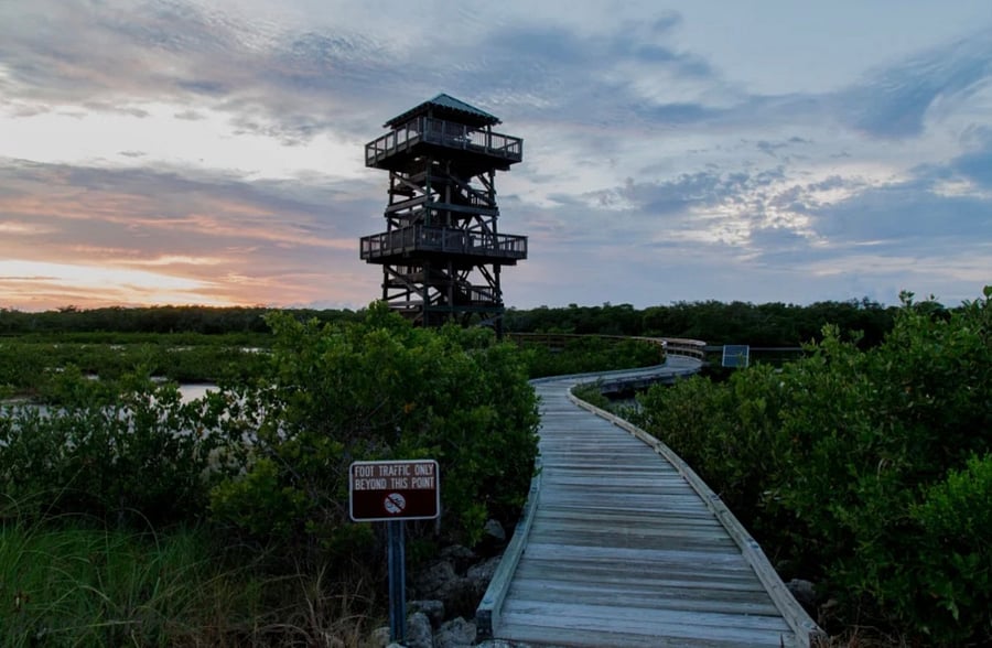 Robinson Preserve just minutes away, offering beautiful walking and biking trails, kayaking, scenic observation towers, and peaceful nature views perfect for outdoor activities and enjoying Florida's natural beauty.