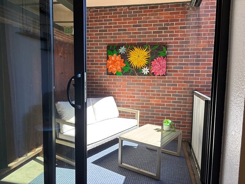 Private covered patio