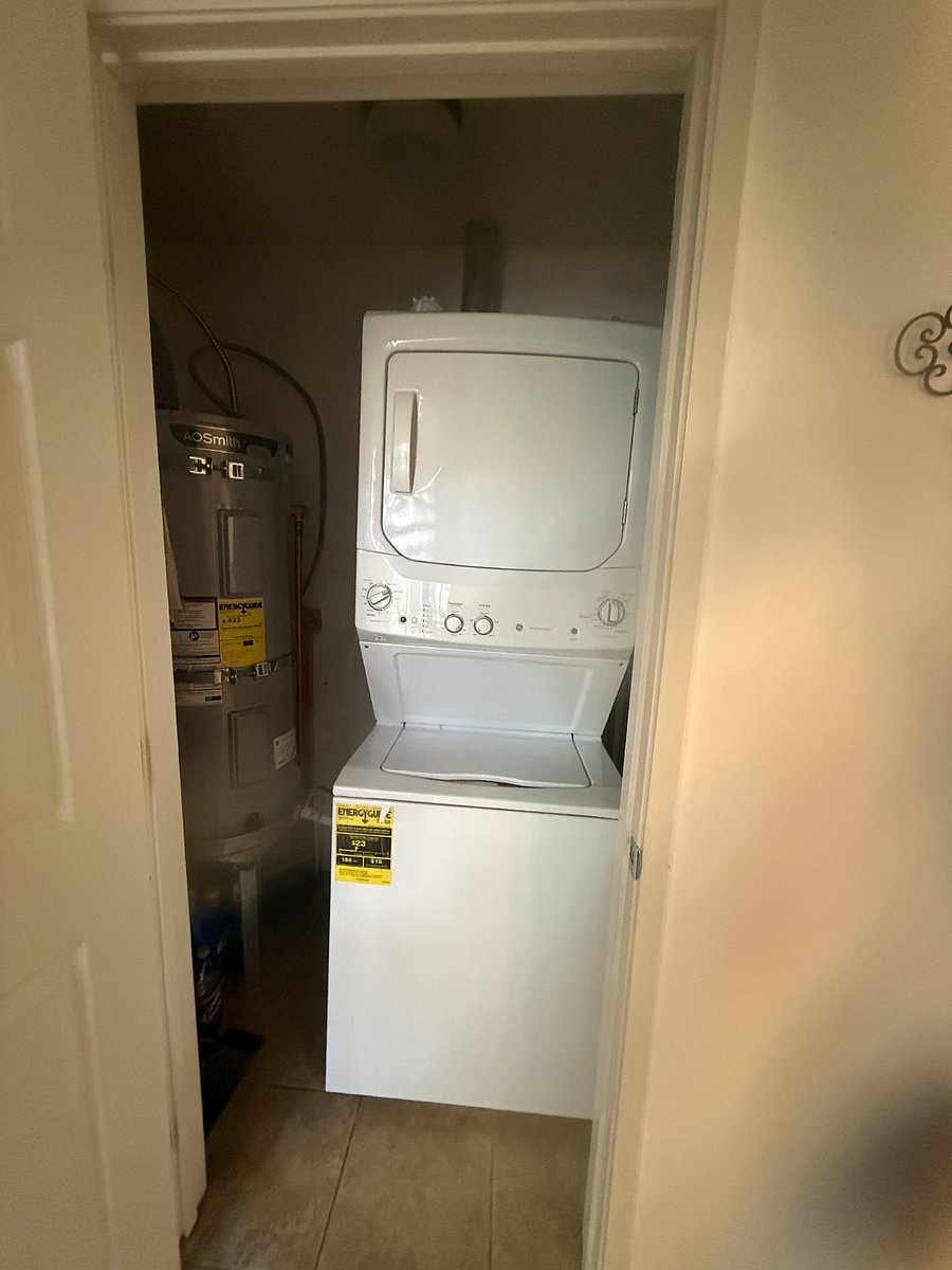 In unit washer and dryer