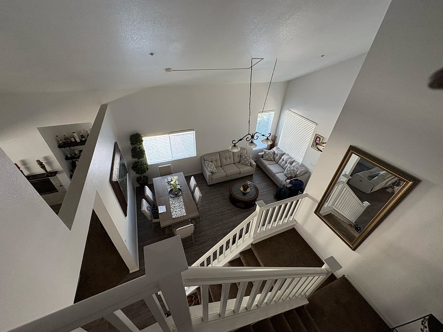 Living room #1 from upstairs POV