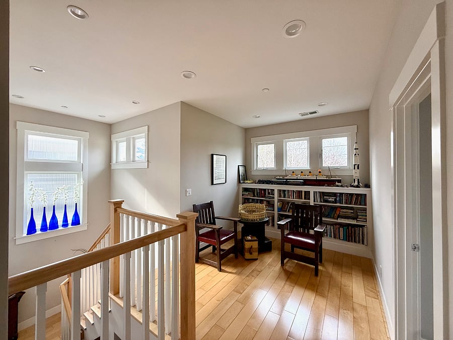 upstairs landing library