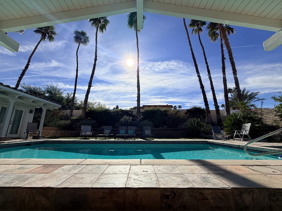 Sparkling private pool with plenty of space to relax and soak up the desert sun.