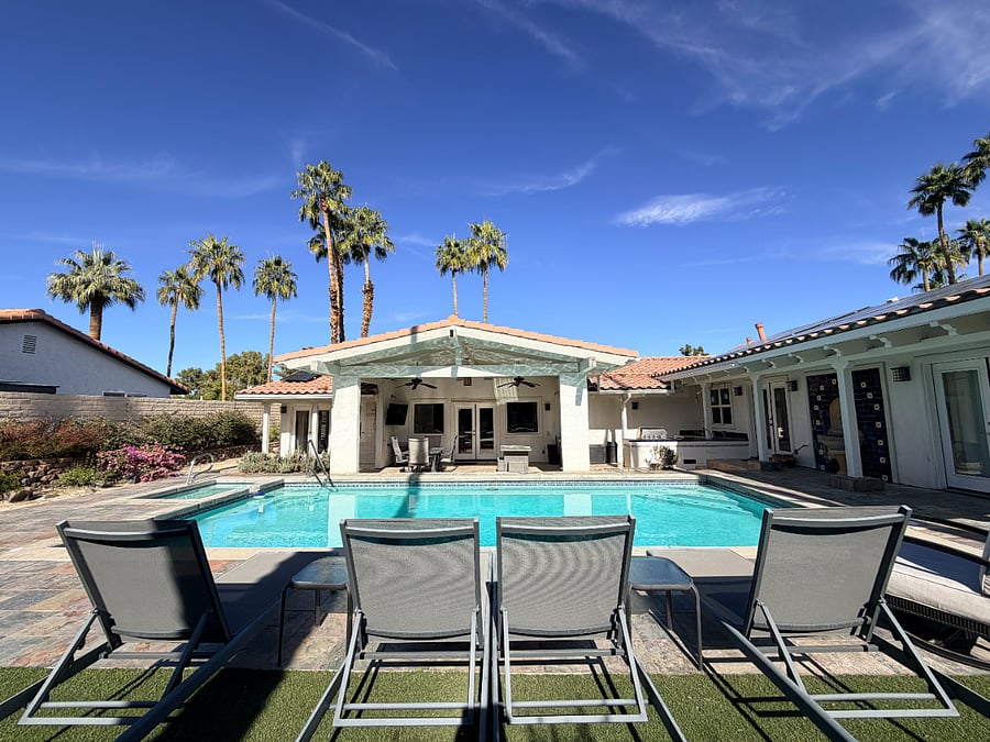 Sparkling private pool with plenty of space to relax and soak up the desert sun.
