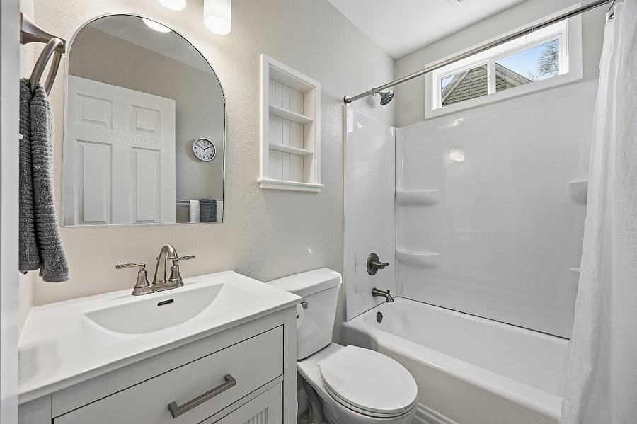 Completely remodeled and updated bathroom