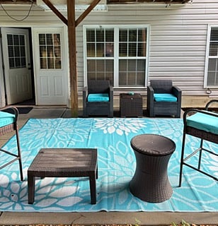 Covered patio with outside lights - View 2