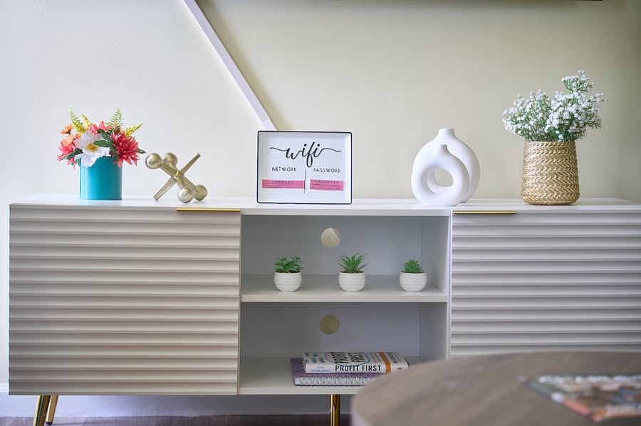Thoughtful decor, clear Wi-Fi, and oversize living room TV makes your stay simple