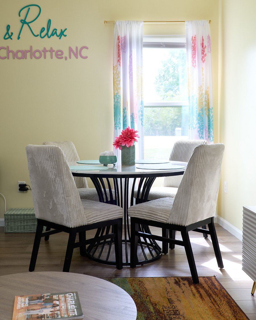 A sunny dining nook invites easy meals, conversation, and time together