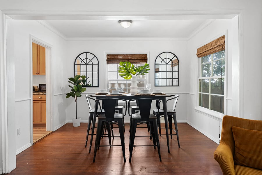 Host, serve, and celebrate in this elegant dining space perfect for any occasion.