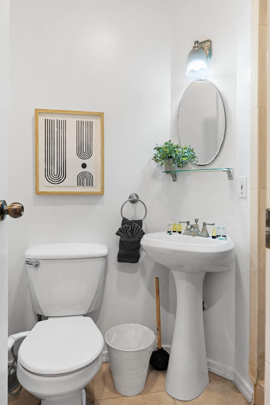 Refresh and recharge in this clean, modern bathroom designed for daily comfort.