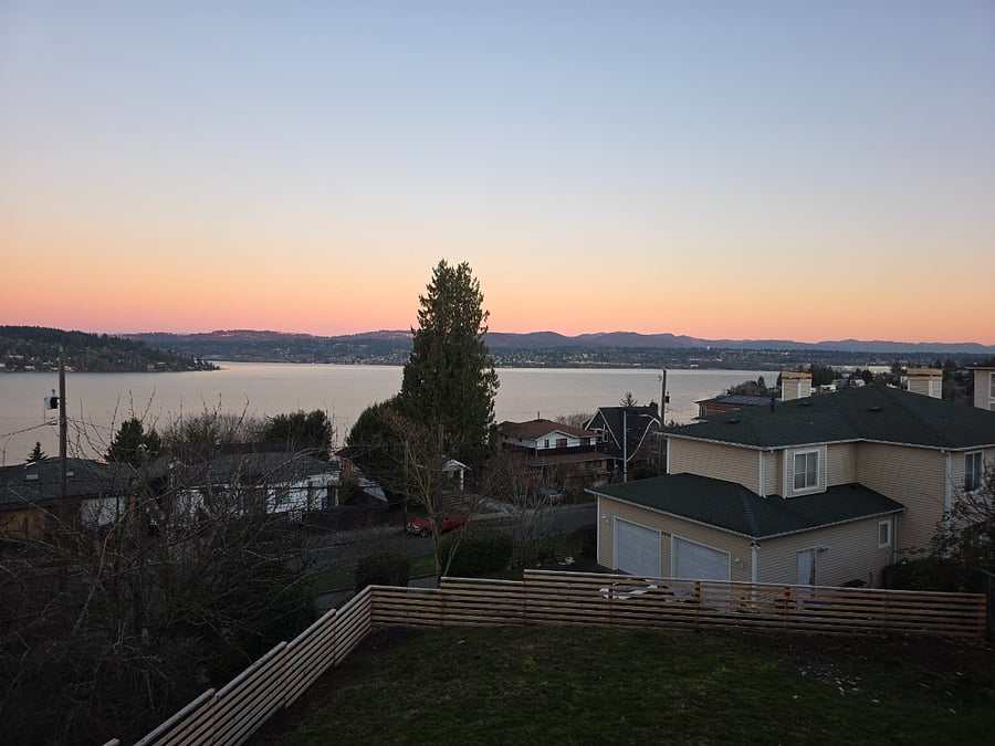 Sunset from porch!