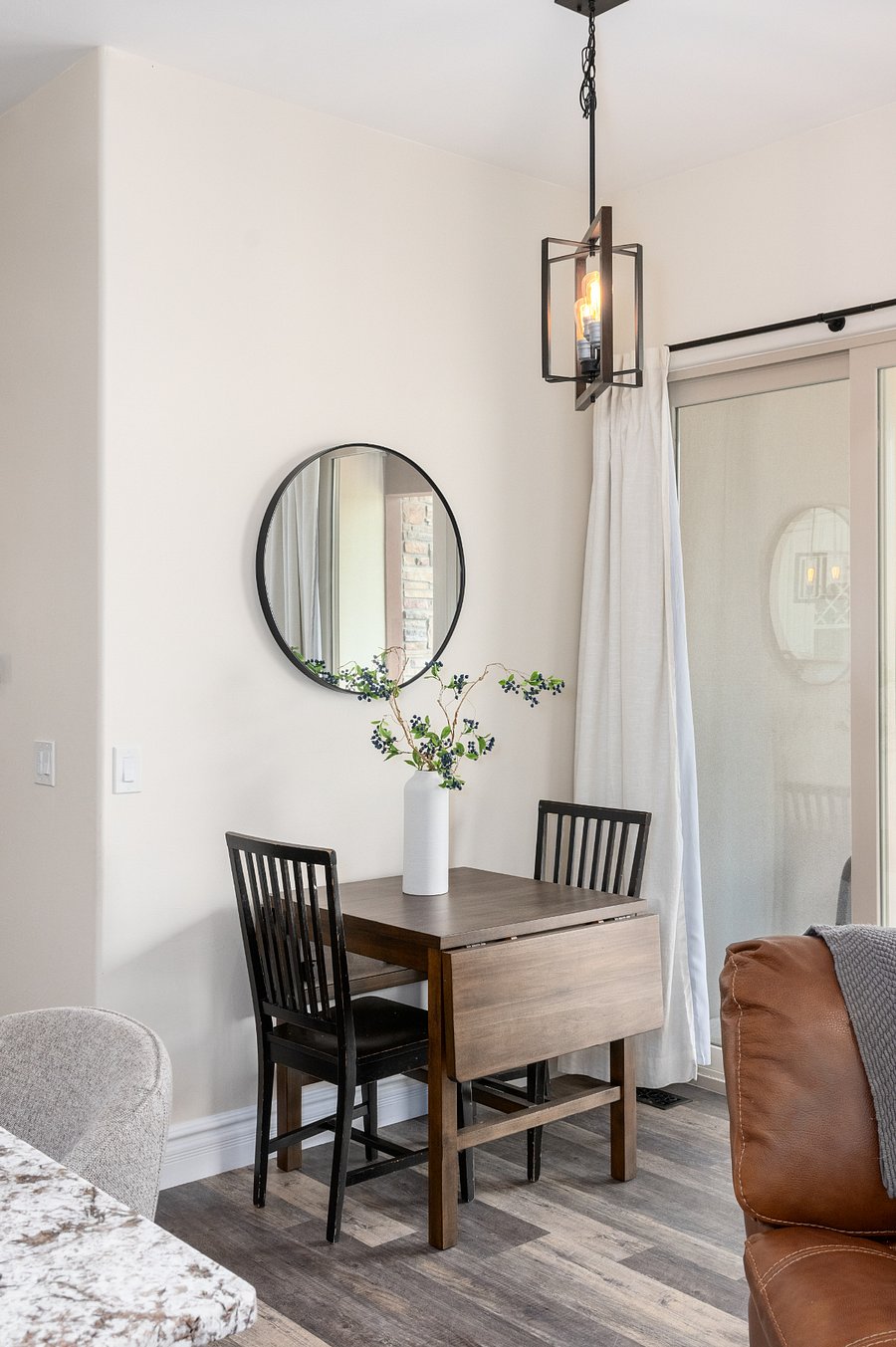 Dining table - opens to seat four