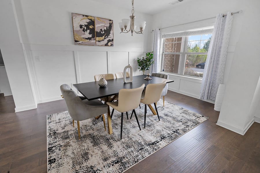Elegant dining area perfect for meals and gatherings.