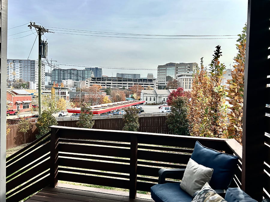 Rear patio deck overlooking Midtown