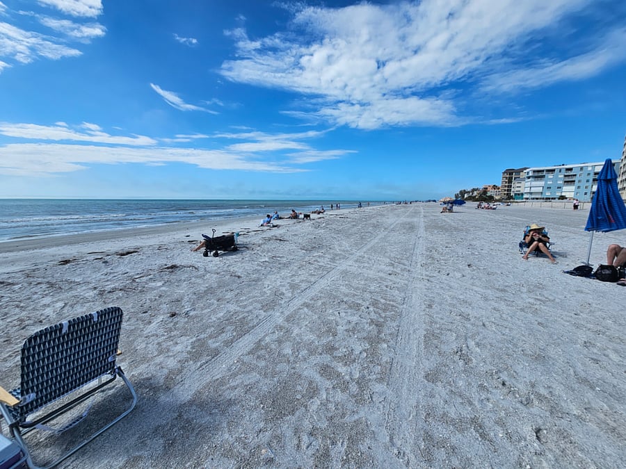 Beach access is right across the street. We provide a beach wagon, towels, toys, chairs, and umbrellas!