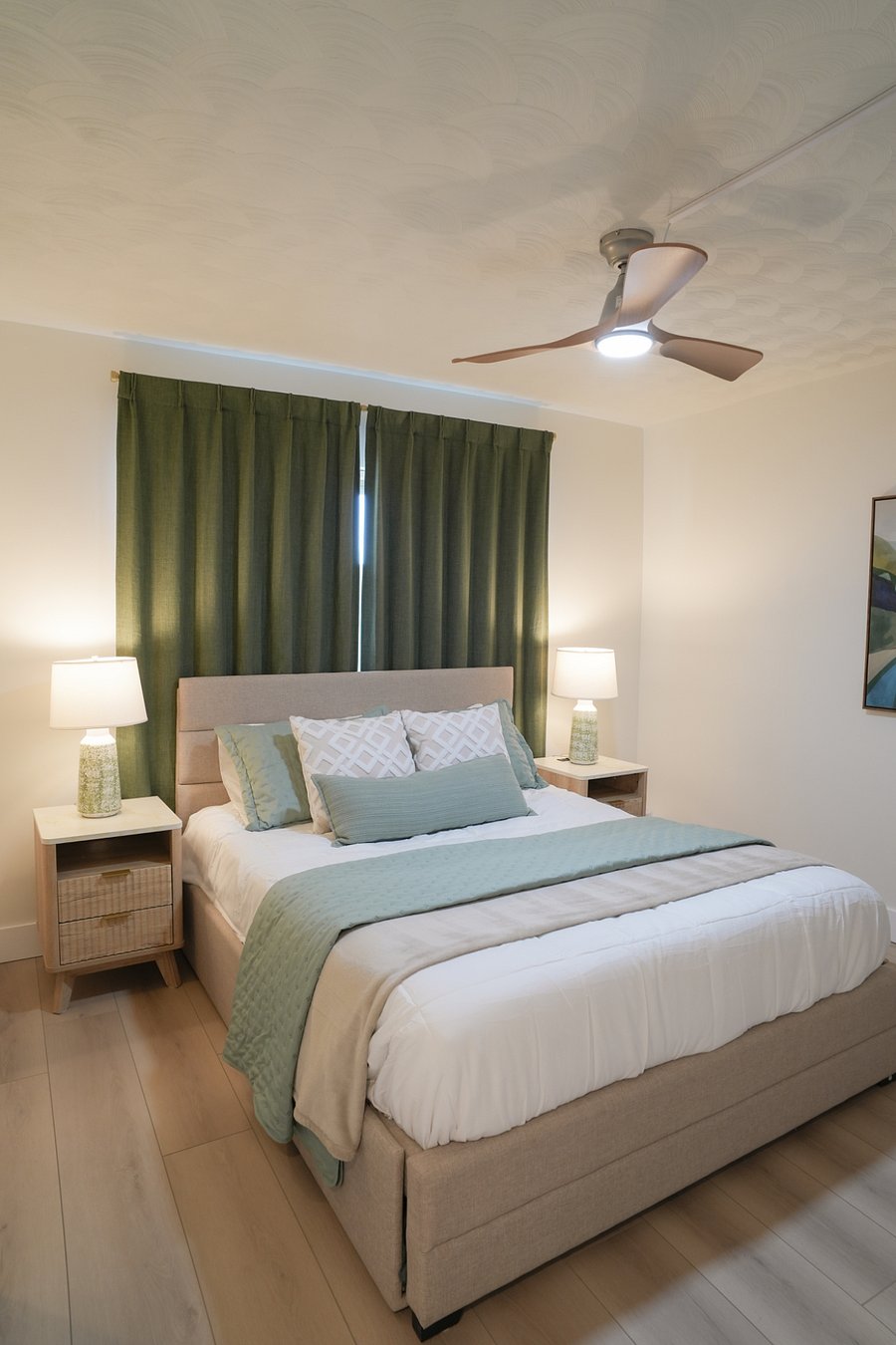 Guest Bedroom features a Queen Bed and a Twin Trundle, TV w/ streaming, closet and dresser.