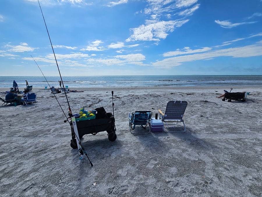 Beach access is right across the street. We provide a beach wagon, towels, toys, chairs, and umbrellas!