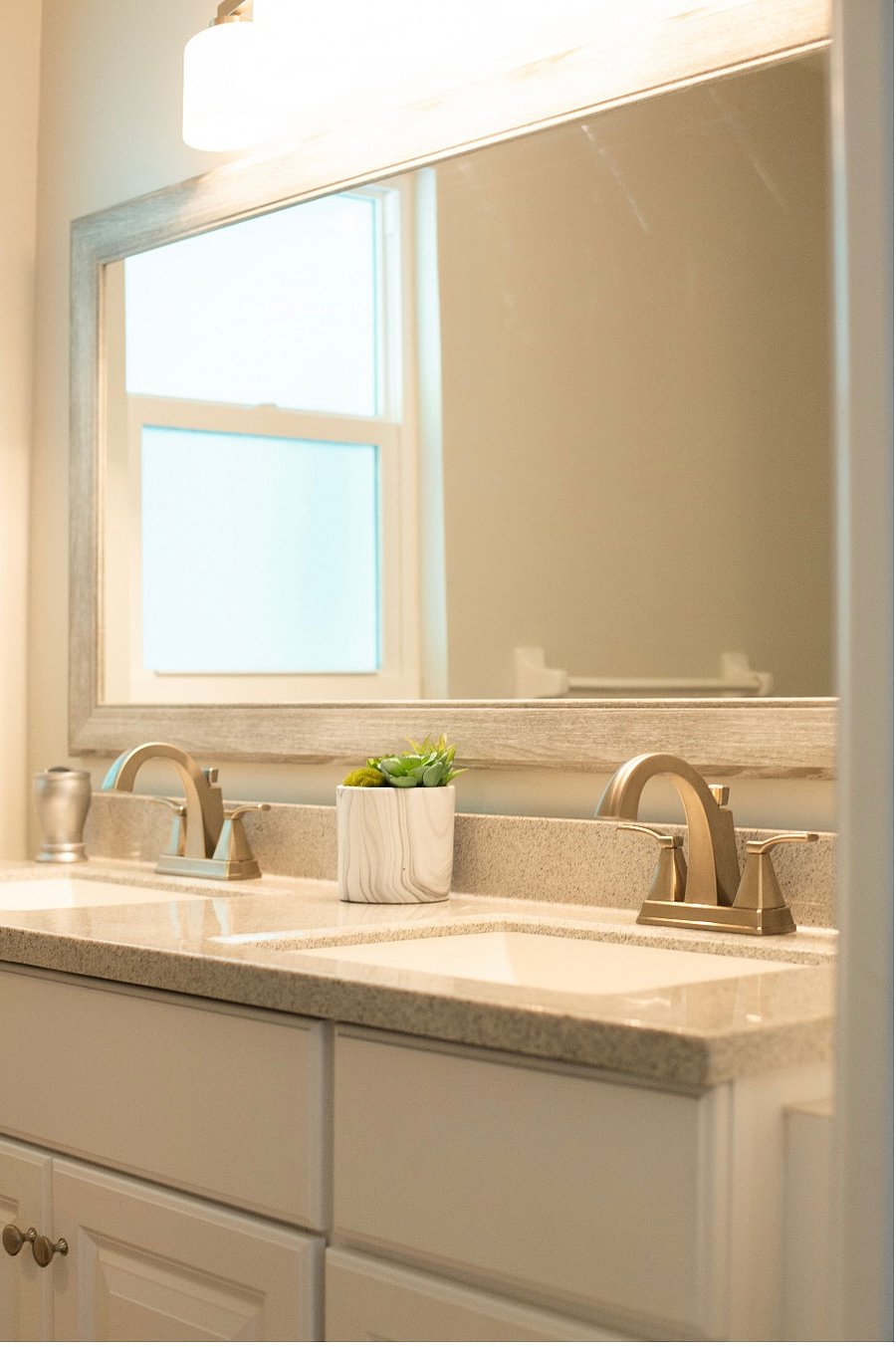 Master bathroom with double sink