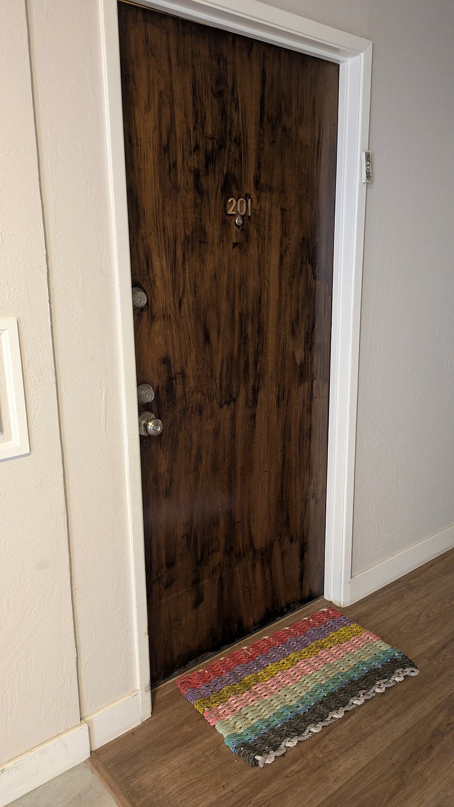 Front door of the apartment