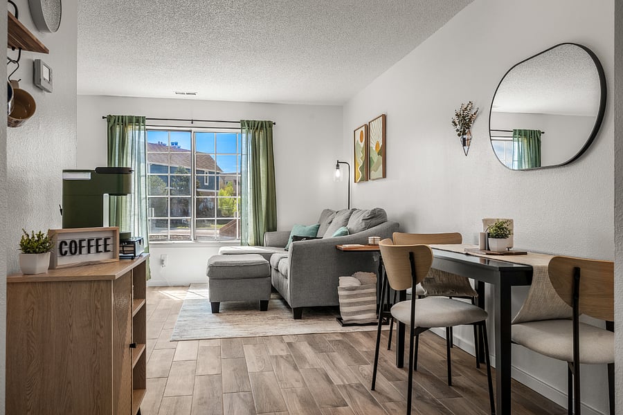 So much natural light through large front window!