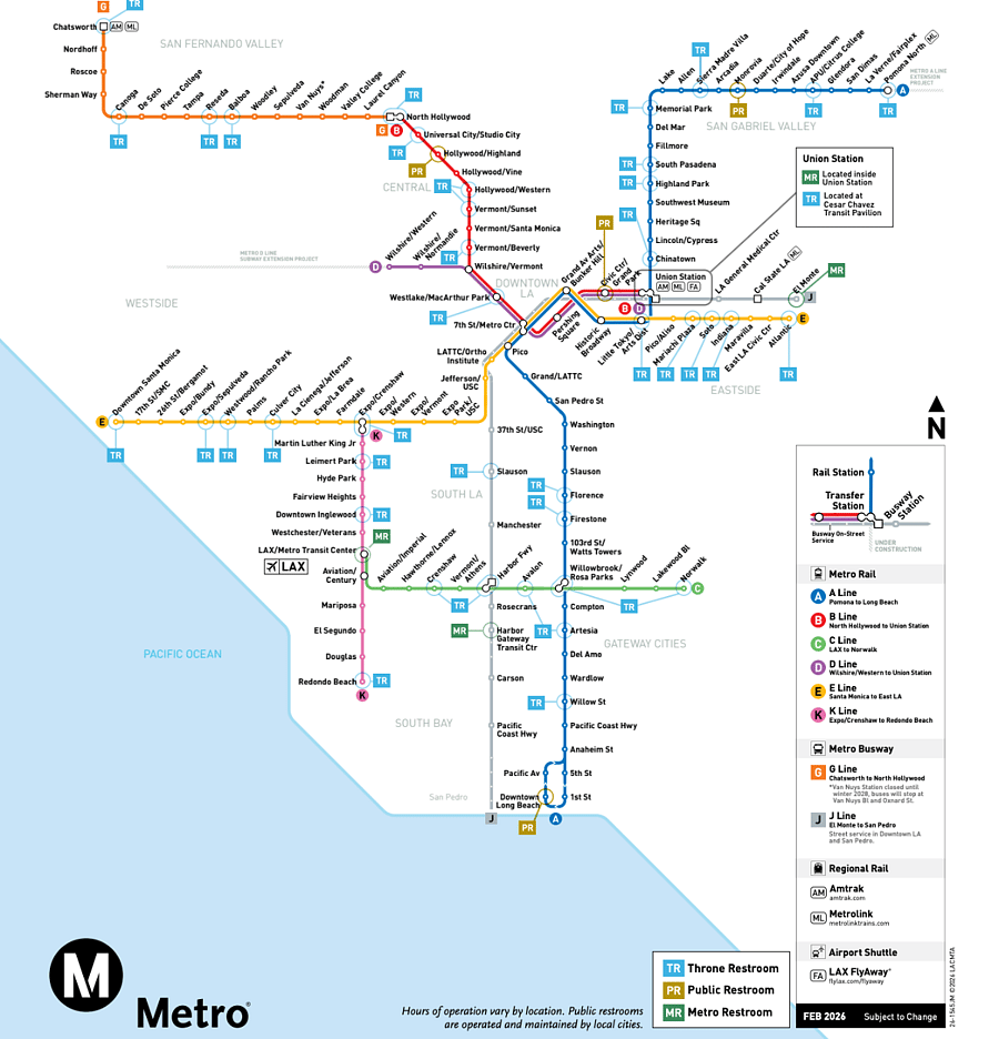Closest metro trains to LAX - downtown Longbeach