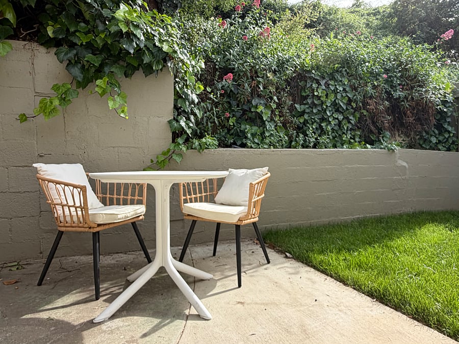 Private patio..