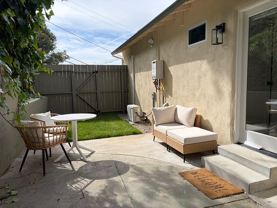 Private patio area..