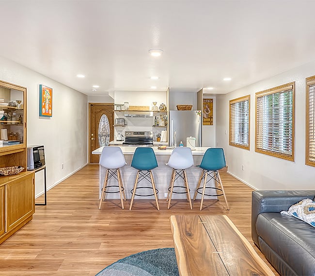 Great room , with Kitchen , eating area and living room