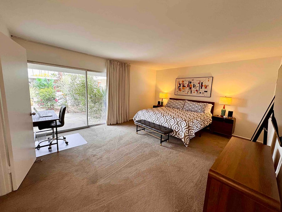 Primary bedroom with king size bed