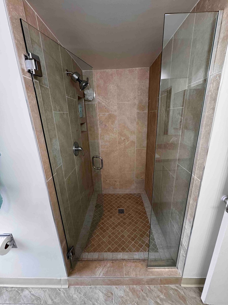 Second bathroom with large walk-in shower