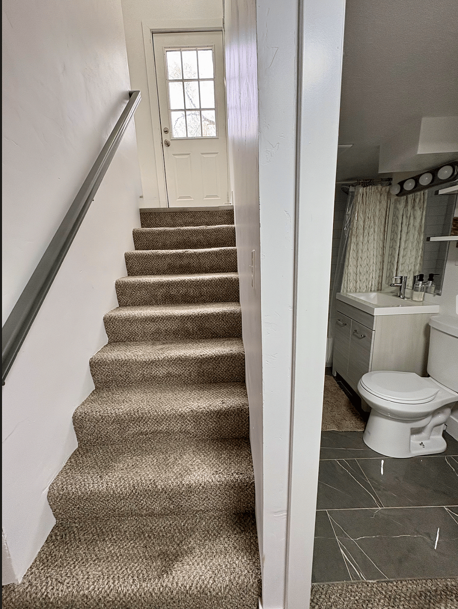 Stairs leading down to the basement