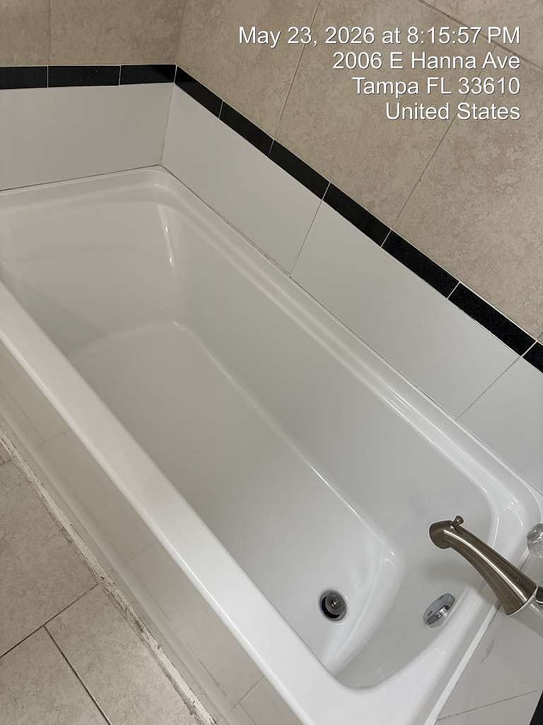 Soak away the stress of a 12-hour shift full bathtub included