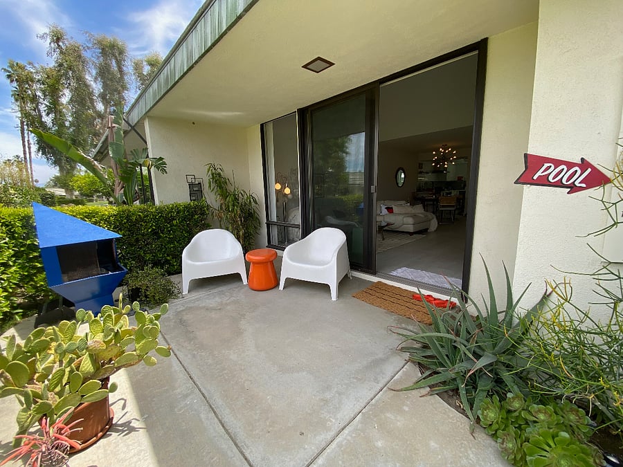 Private back patio