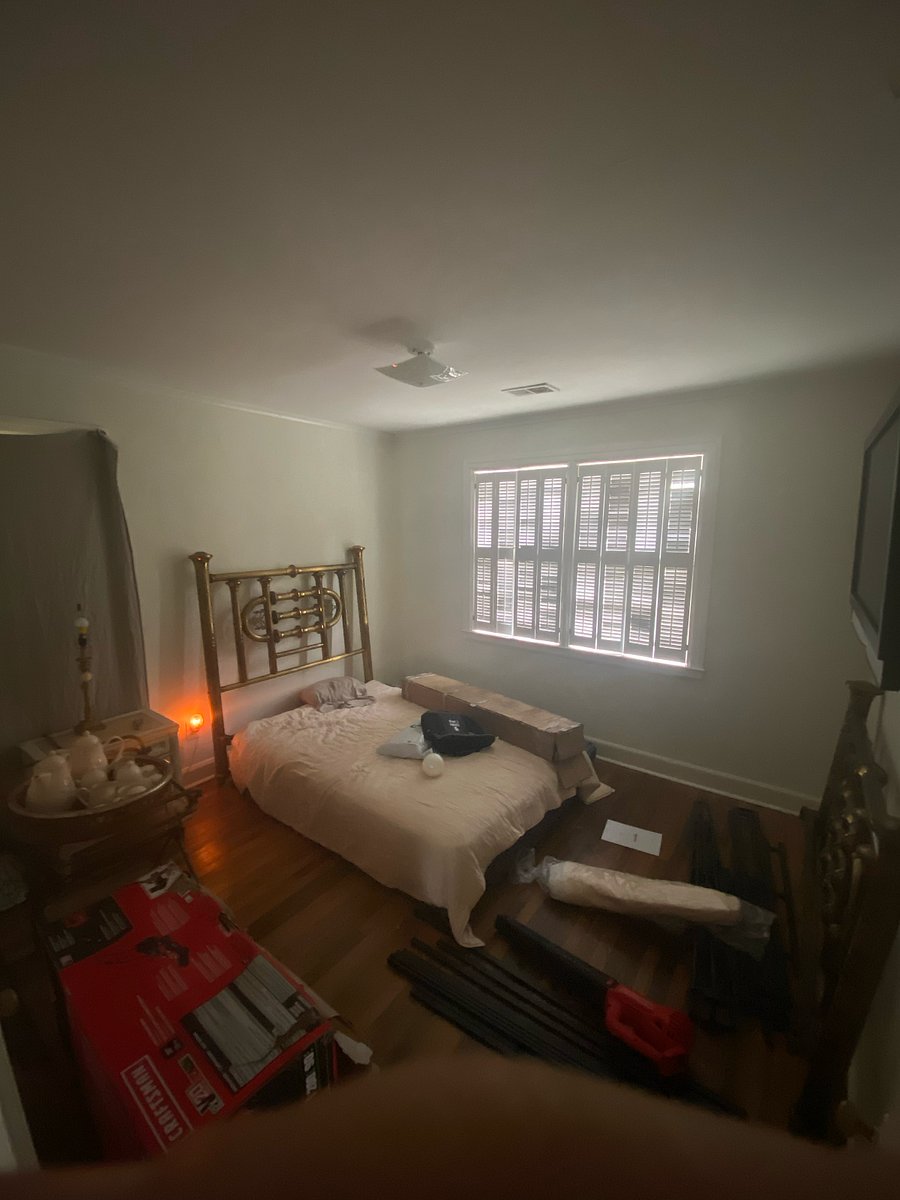 Guest room -- currently junk room but will have it finished soon!