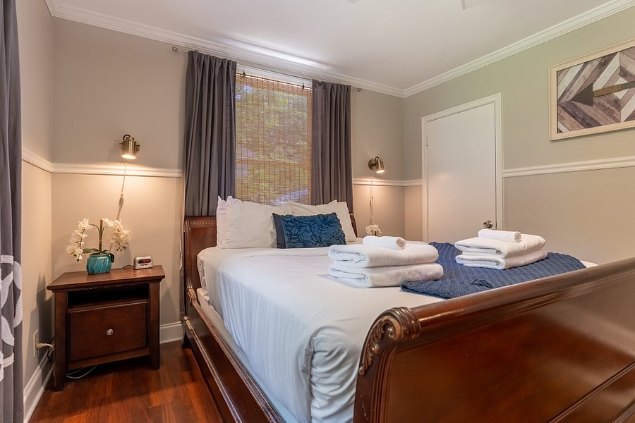Side tables and dresser have been upgraded since these photos.