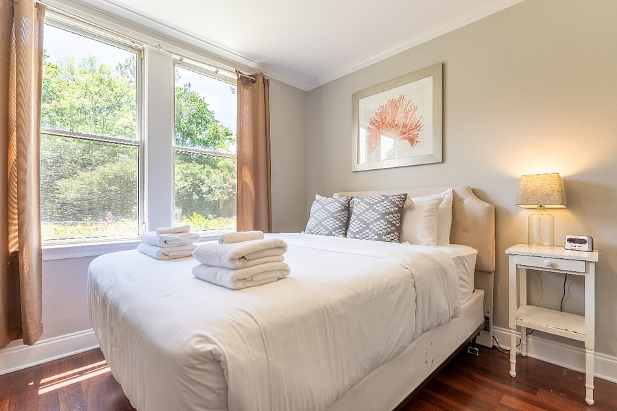 Bedroom two with queen bed.
