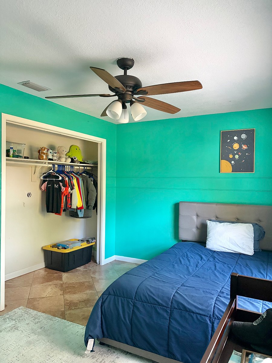 Closet space in Bedroom 2. Owners personal items will be removed from rental.