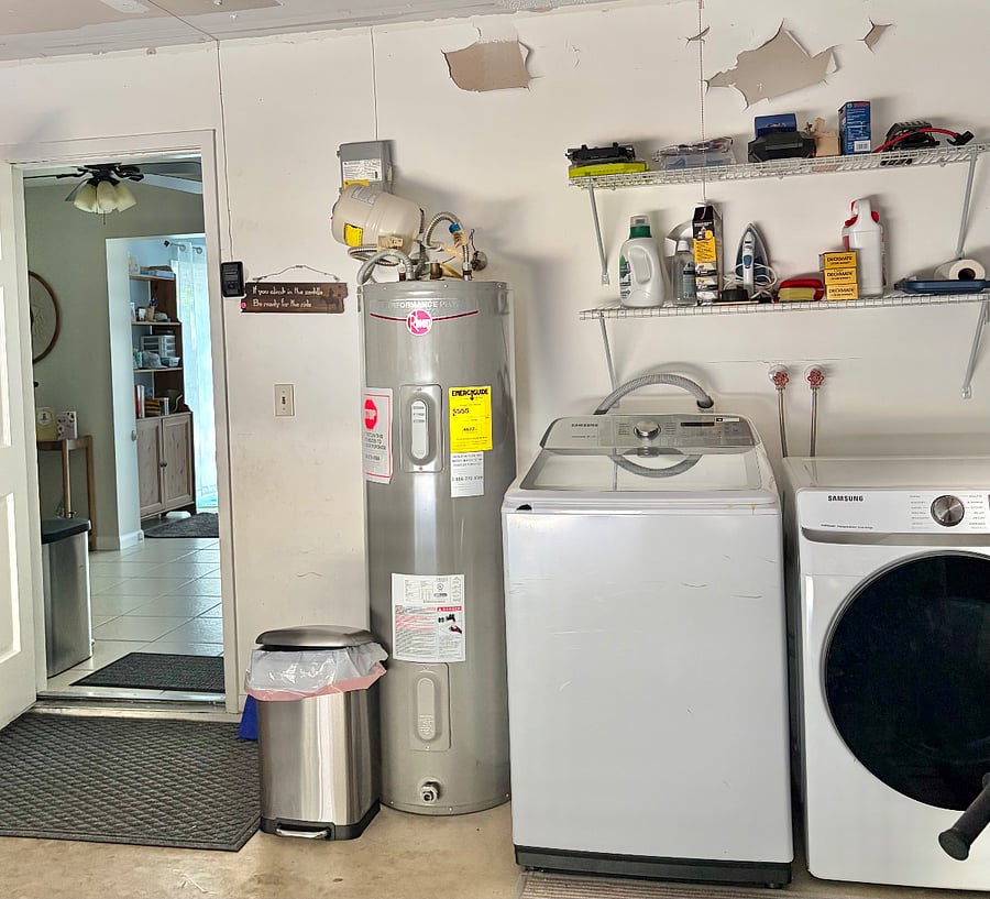Laundry Room located in the garage set off the kitchen.