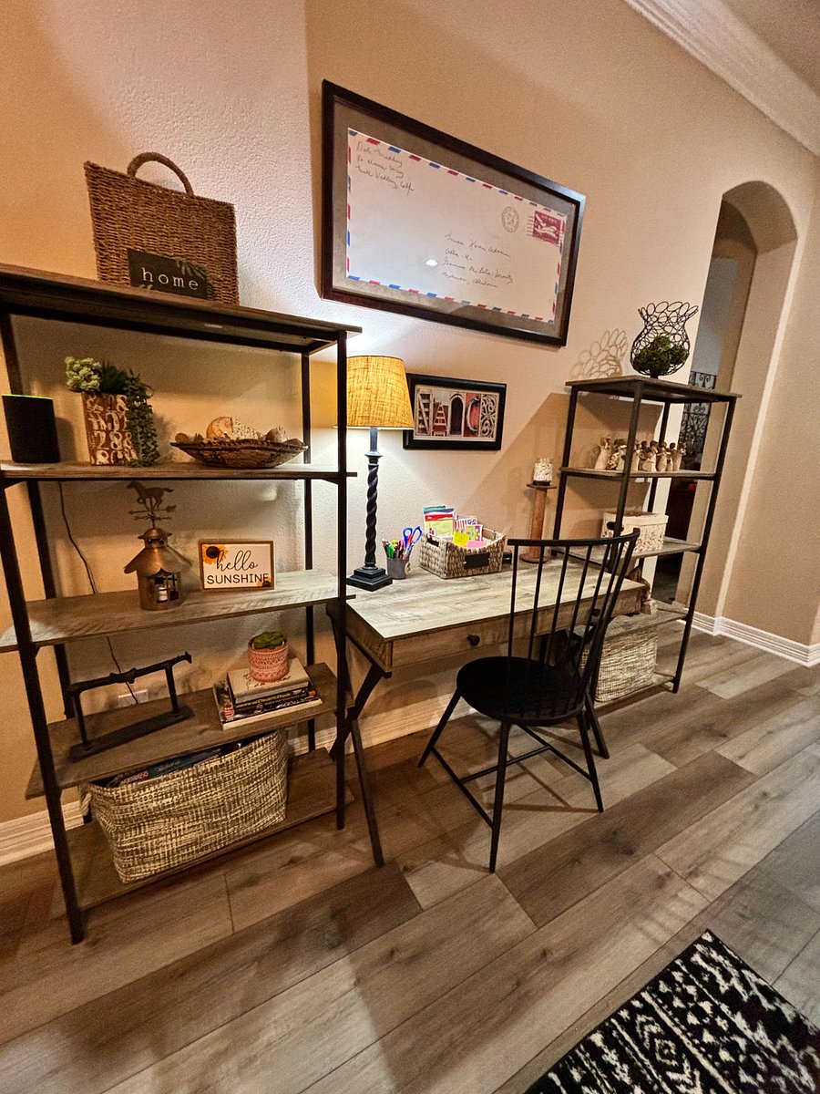 Desk area in living room