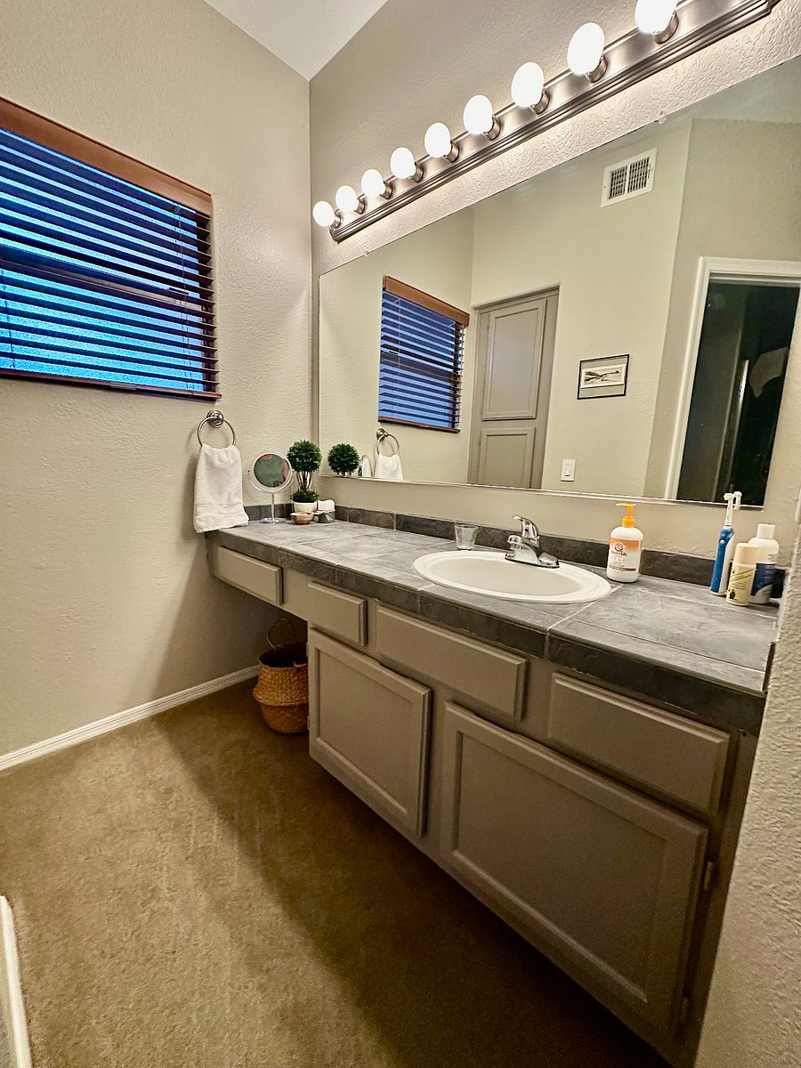 Primary bathroom with plenty of storage