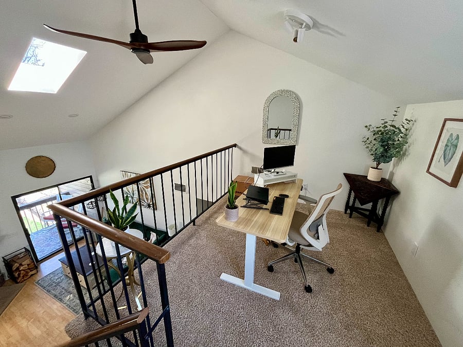 My office - I work in the loft during the day.