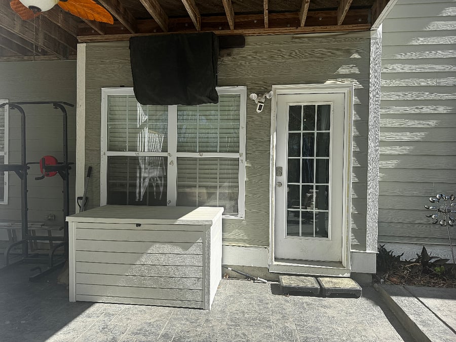Outdoor TV and soundbar