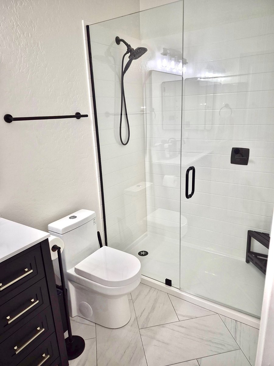 2nd bathroom fully remodeled with new walk-in shower, easy access shower handle, eco-friendly toilet.