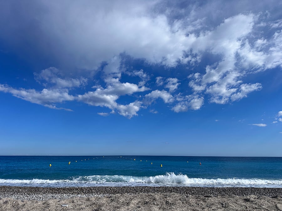 East End Beach, 5 minutes walk away.