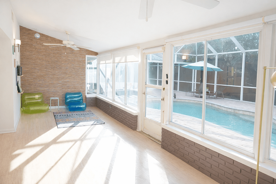 sun room with play area