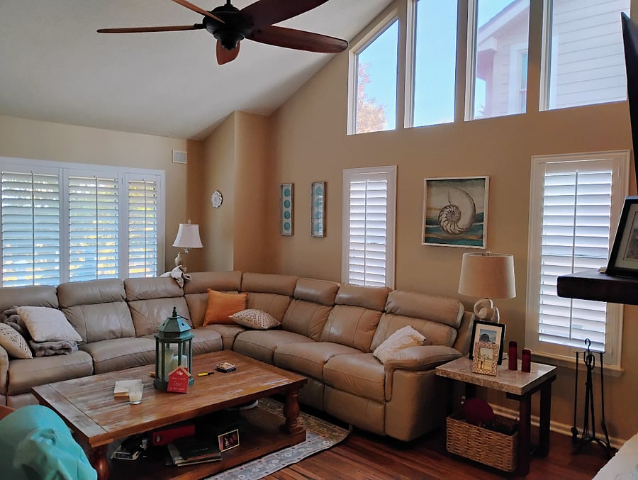 Family room with large Smart TV