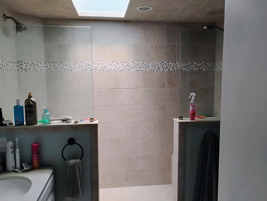 Double walk in showers