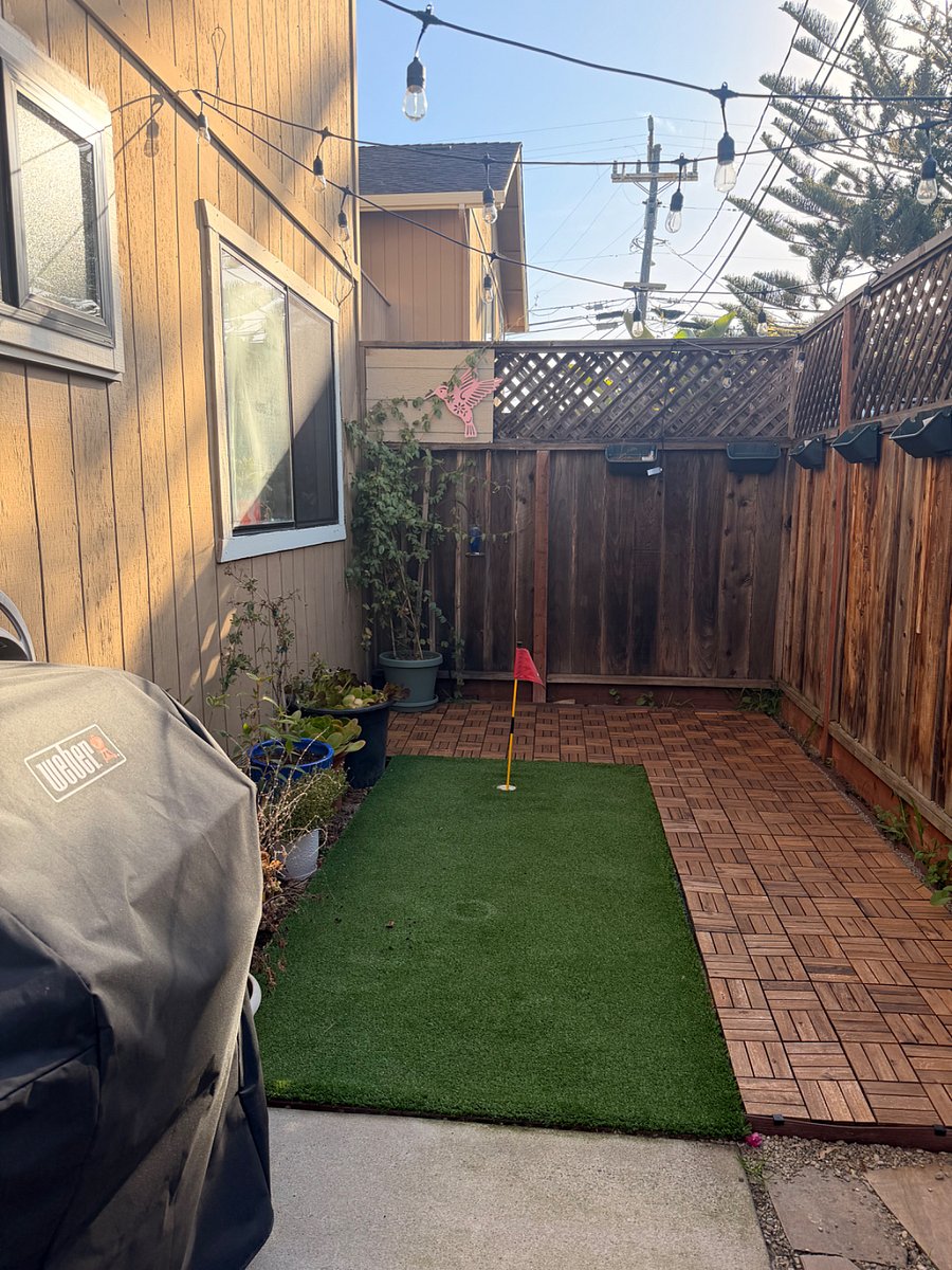 Backyard with Weber grill