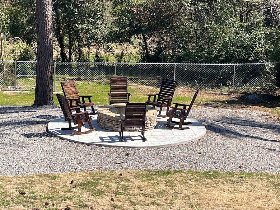 Unwind by the fire pit and deck